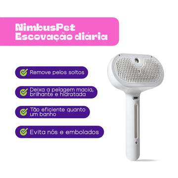 NimbusPet - escova para banho a seco